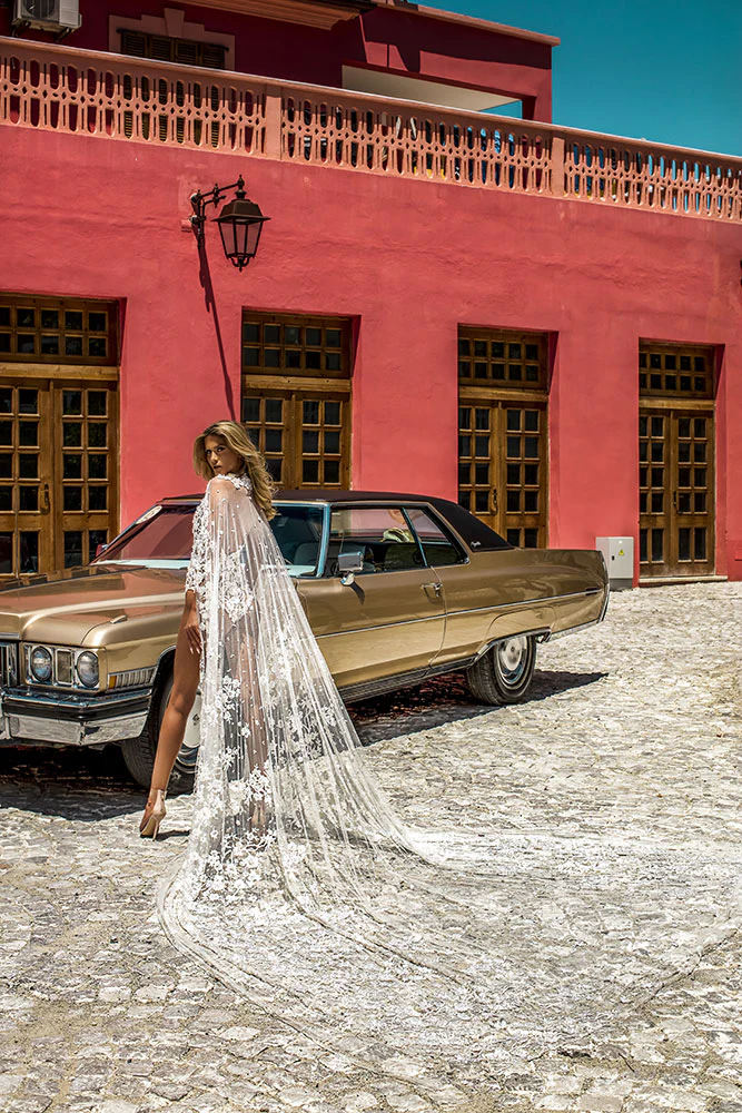 Bridal Bodysuit with detachable cape - Image 3