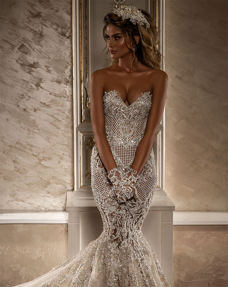 Mermaid Corset Wedding Dress - Image 5