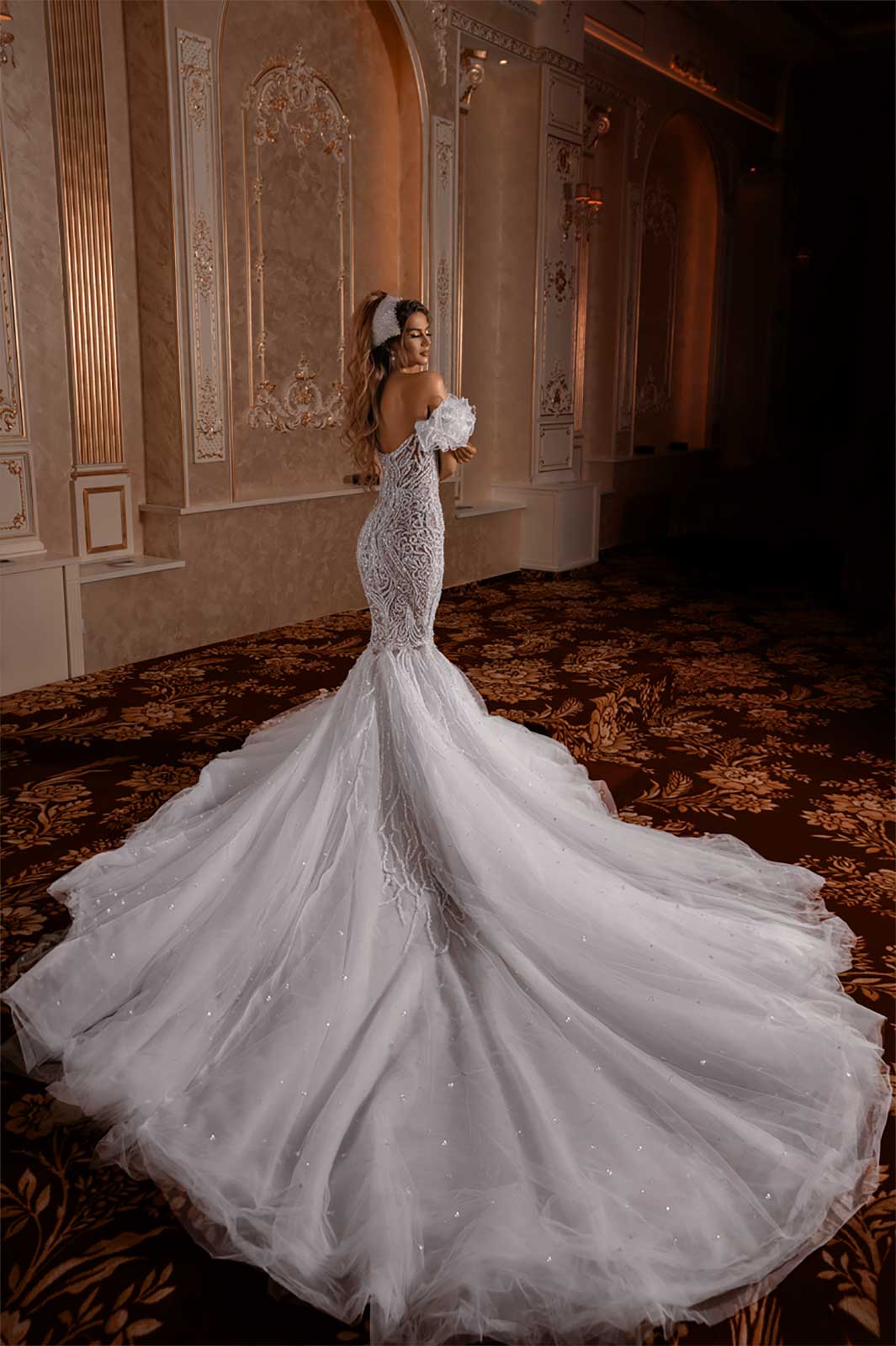 One Shoulder Mermaid Bridal Gown - Image 3