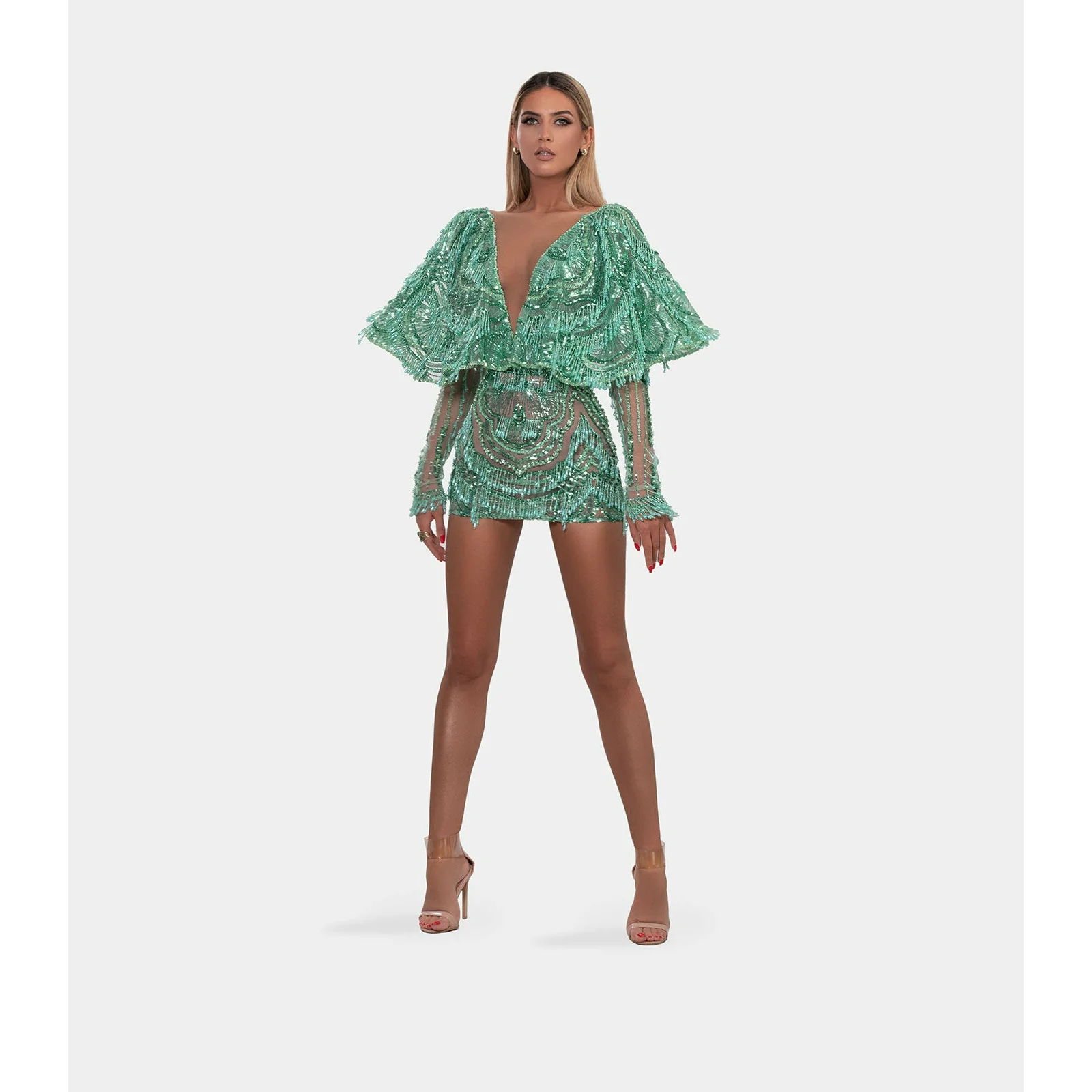 Short mint-green dress - Image 3