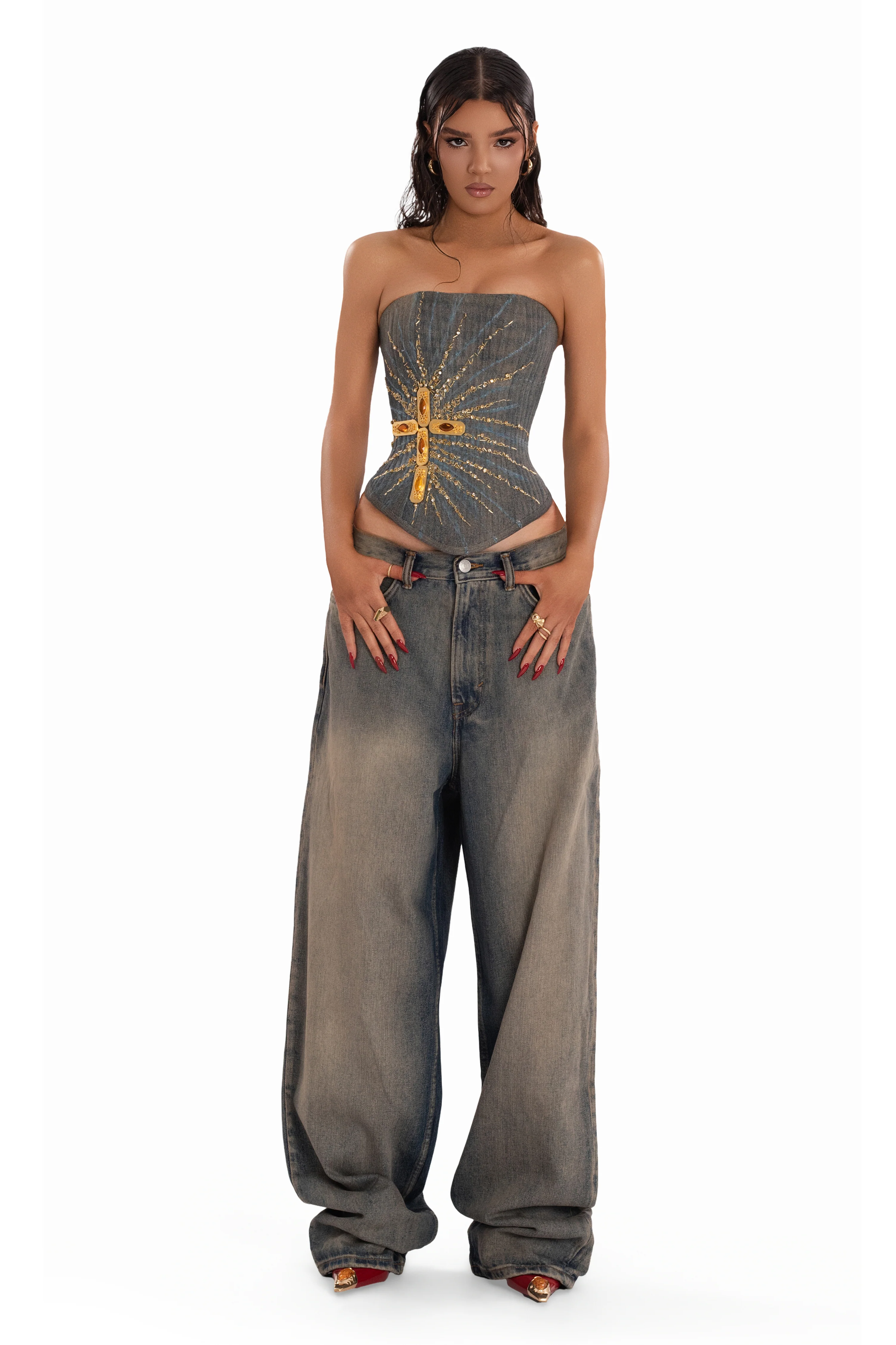 Sunburst Cross Corset - Image 6