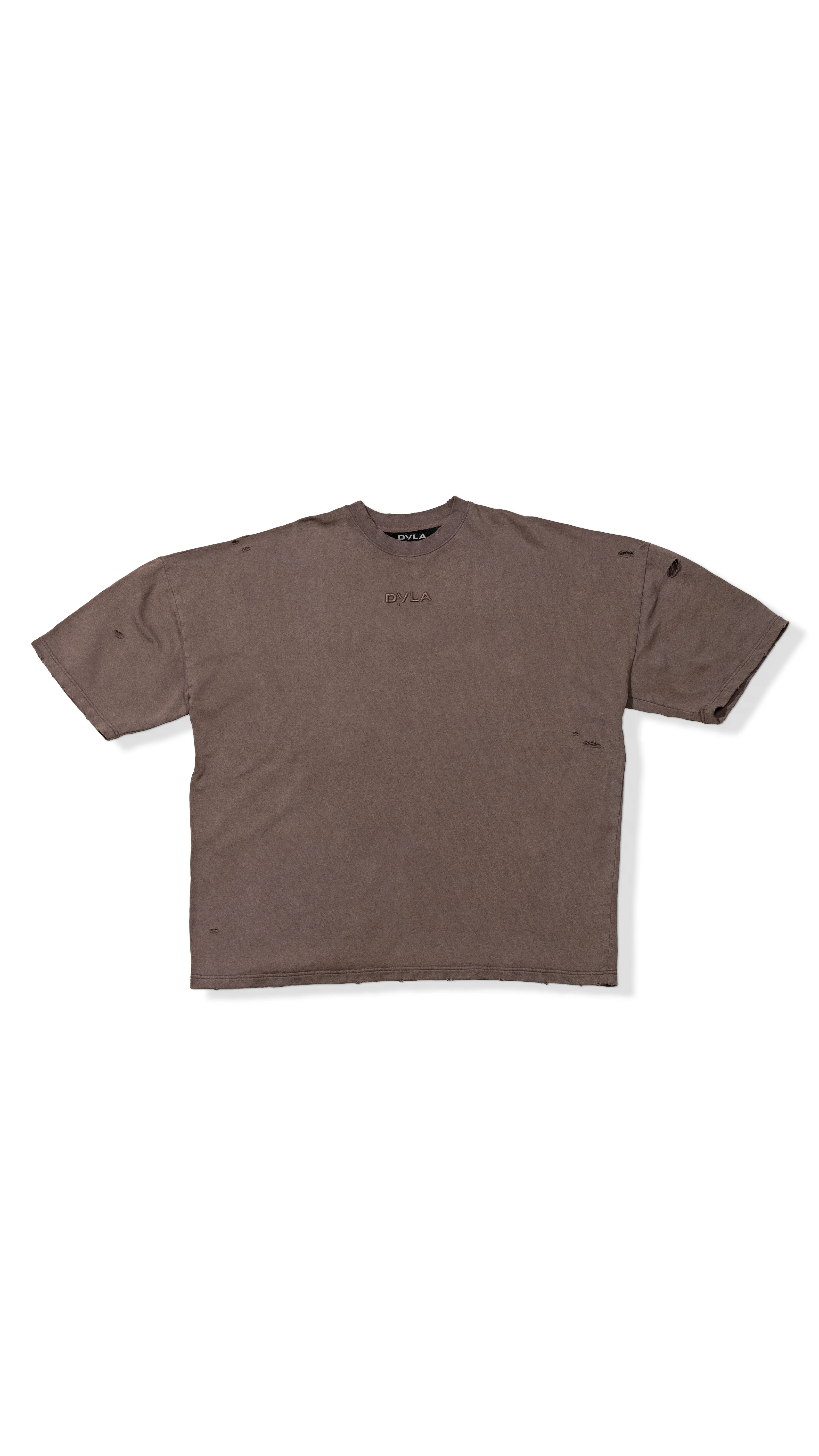 Unisex Brown Distressed T-Shirt - Image 4