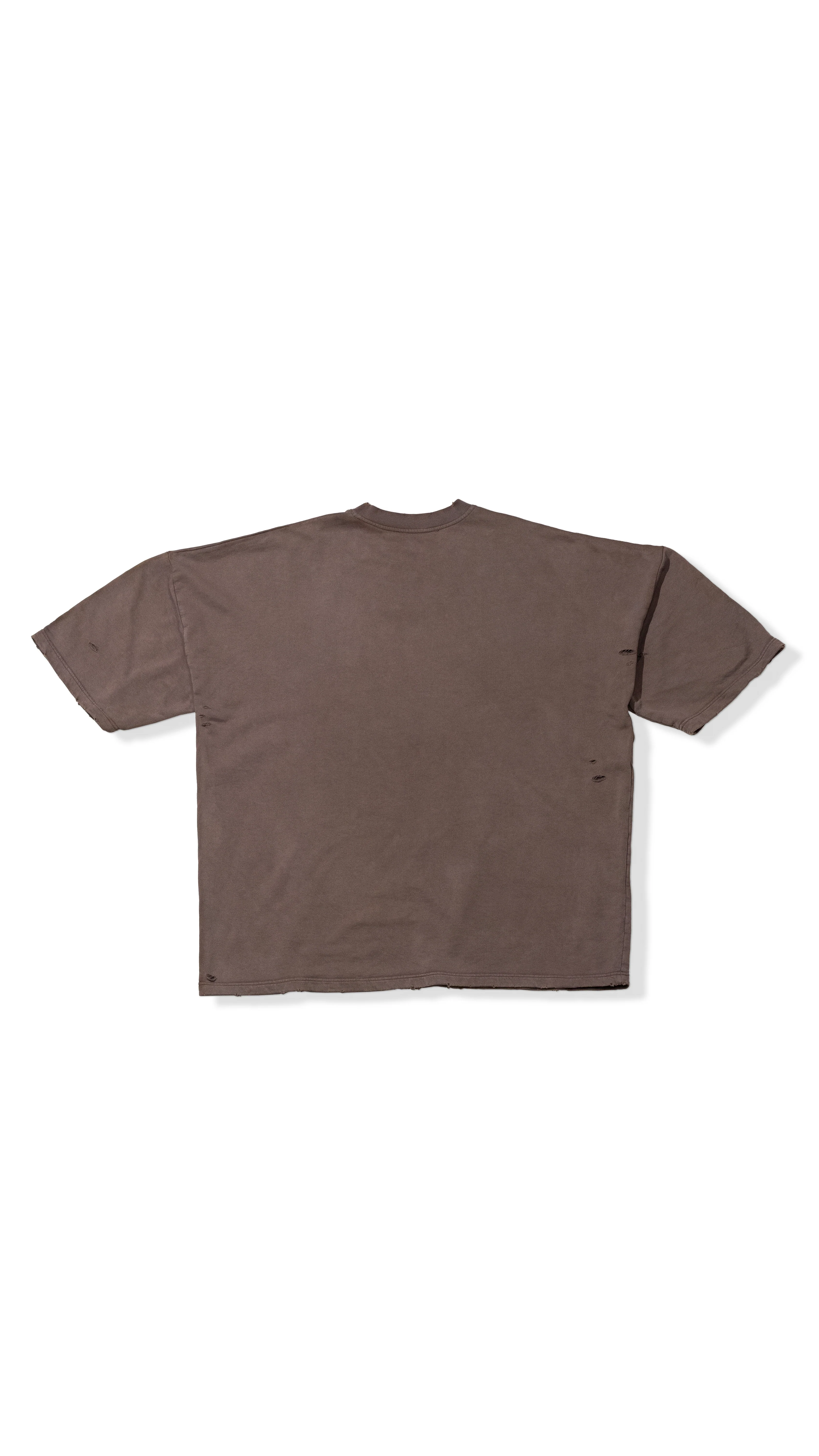 Unisex Brown Distressed T-Shirt - Image 5